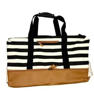 New DSW Striped Weekender Bag